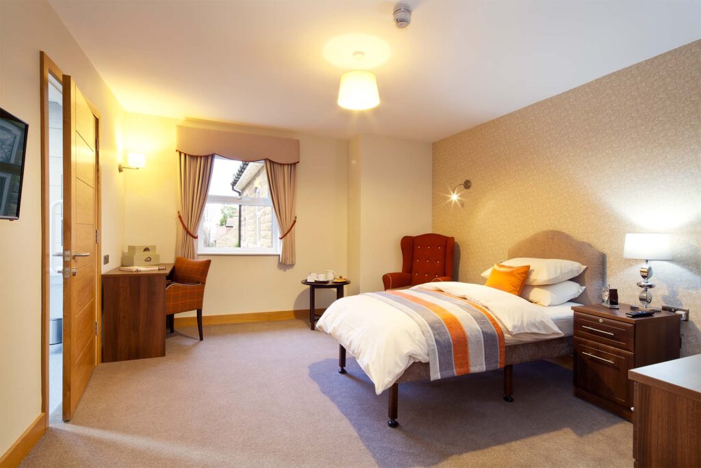 A bedroom with ensuite