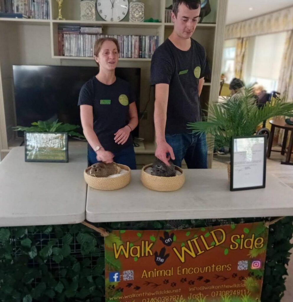 staff with guinea pigs